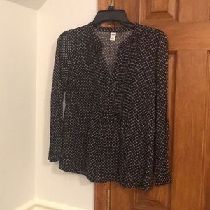 Size XSmall black and white floral printed blouse